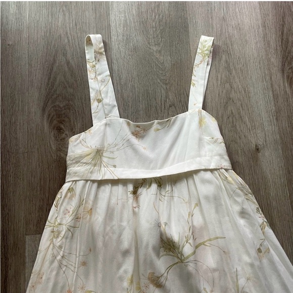 sancia vivianna white wildflower print open back summer sun dress size small NEW - Picture 3 of 4